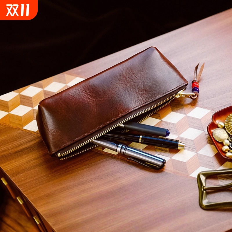 2025新款简约笔袋大容量笔套铅笔钢笔收纳袋学生随身多功能文具袋