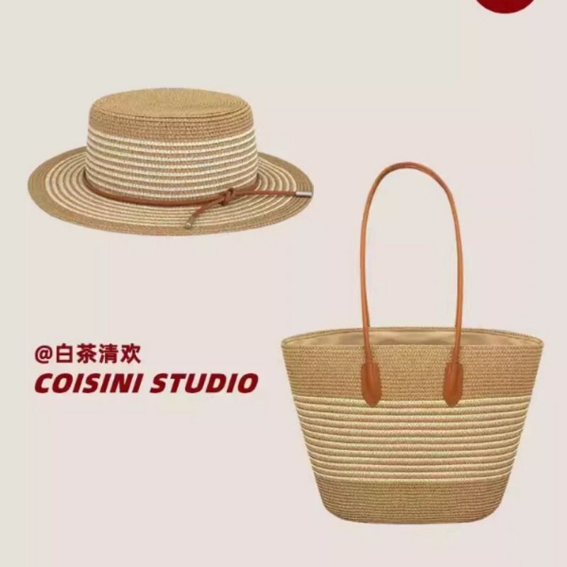 手工编织包大容量草编手提包女士遮阳防晒草帽休闲时尚百搭单肩包