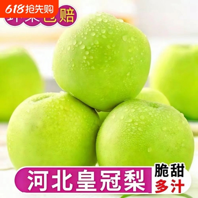 青黄冠梨水果正宗青皮脆梨新鲜梨子脆甜皇冠梨蜜梨青梨产地直发