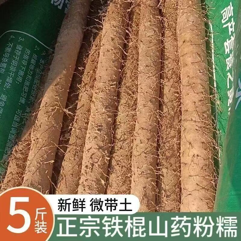 河北铁棍山药麻山药新鲜山药小白嘴非温县垆土产地粉糯蔬菜