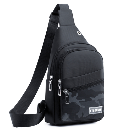 牛津布时尚小背包手机包日韩新款休闲斜挎包胸前单肩包男款胸包