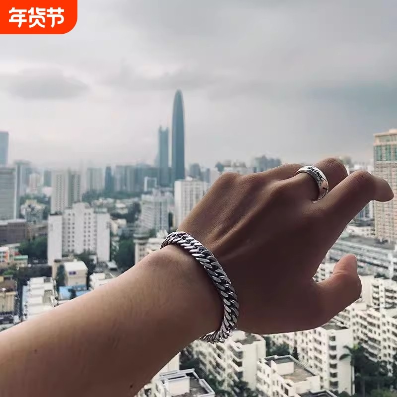 KEEOOK龙鳞古巴粗手链小众设计感高级ins风吊坠配饰高街嘻哈手链,饰品/流行首饰/时尚饰品新,手链,淘宝优惠券,粉丝福利购,淘宝优惠卷