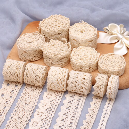 花边带棉线手工辅料蕾丝花边布艺蕾丝布料服装布料布条材料蕾丝带