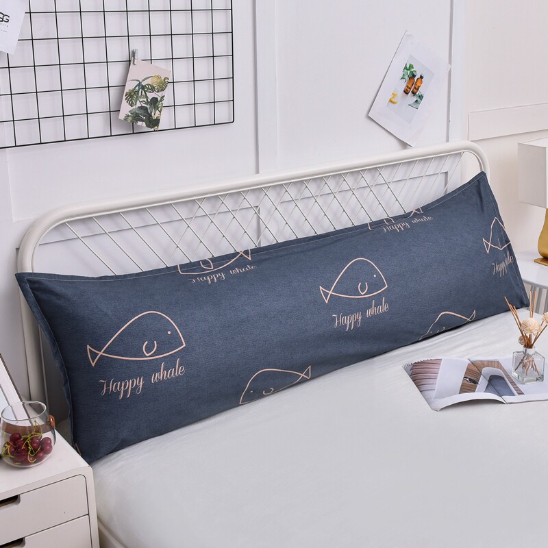 双人加长枕套枕头套1.2/1.5m1.8米长枕套情侣婚庆枕芯套1