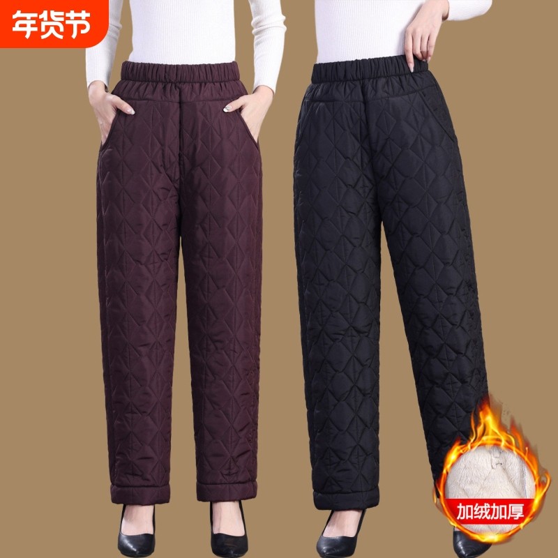 妈妈裤子秋冬款加绒宽松羊羔棉裤中老年人女裤奶奶裤棉裤外穿加肥,女装/女士精品,中老年女装,淘宝优惠券,粉丝福利购,淘宝优惠卷
