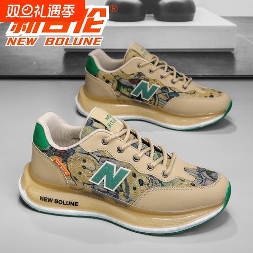NEW BOLUNE/新百伦秋季新款男鞋轻便透气运动鞋软底情侣款跑步鞋