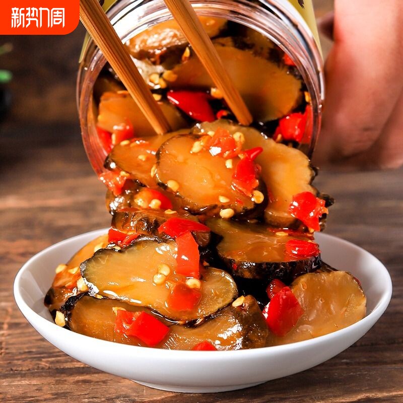 香辣洋姜湖南长沙特产鲜鬼子姜农家泡菜酱菜腌制下饭菜瓶罐装咸菜