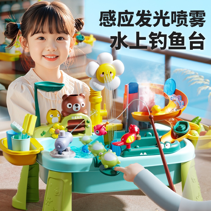 新款儿童洗碗机循环出水宝宝洗手盆电动厨房洗菜池仿真过家家玩具