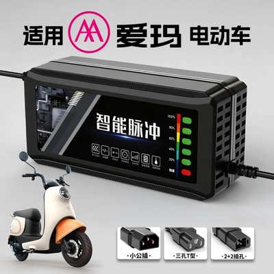 适配【爱玛】电动车电瓶充电器