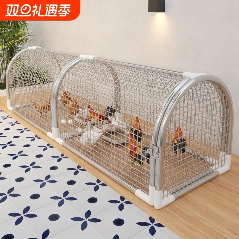 跑道走地鸡笼子隧道笼大号铁丝网家用室外鸭子养殖专用笼