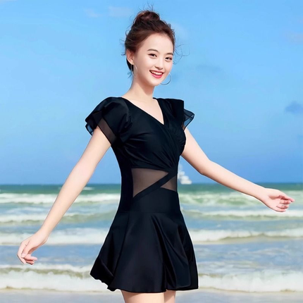 泳衣女款2025新款爆款镂空成人遮肚显瘦高级感大码连体温泉游泳装