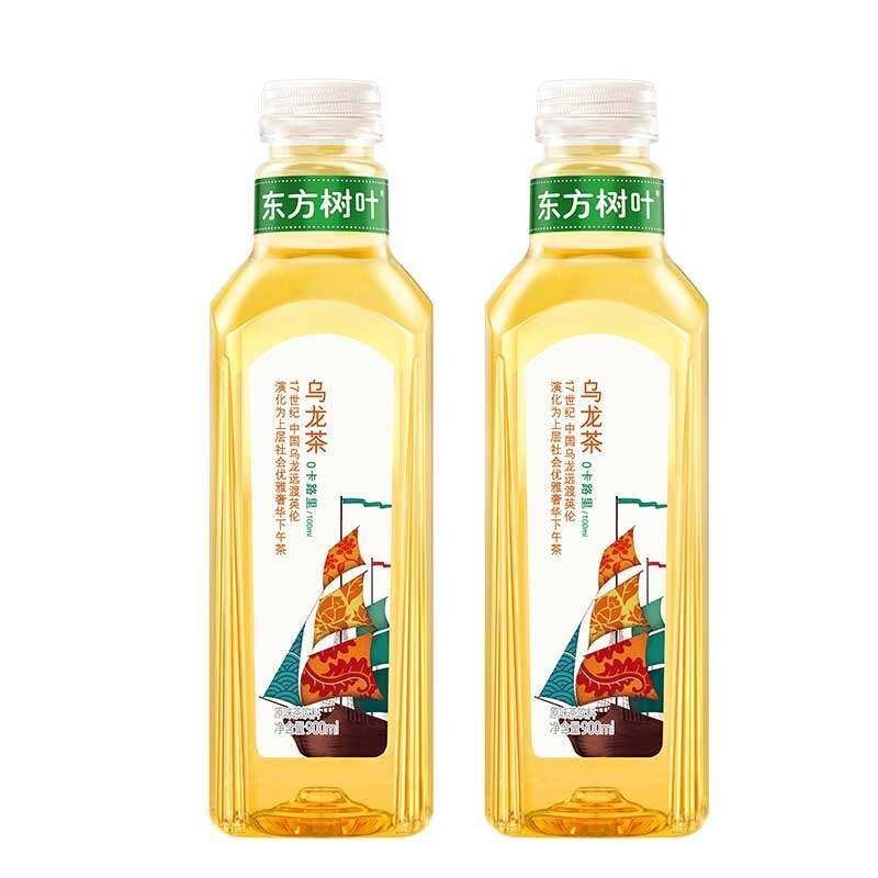 农夫山泉东方树叶乌龙茶900ml*6瓶大瓶装0糖0卡0脂茶饮料花