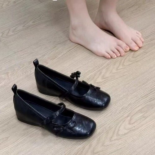意尔康心选法式百搭蝴蝶结玛丽珍单鞋女2026年秋季新款温柔风浅口
