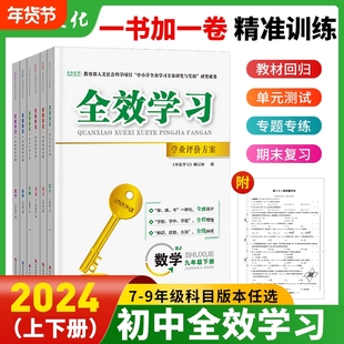 2024新版全效学习七八九年级学业评价方案七年级八年级九年级上册下册英语物理数学化学语文历史地理中考人教版同步练习册
