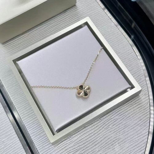 镭射项链高定品质18k金白金五花手链十花指戒纯银黄金锁骨链925银