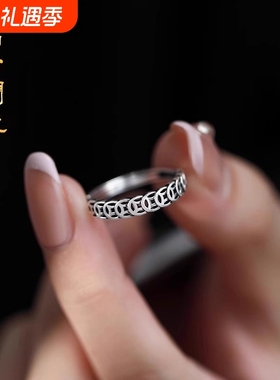 925银戒指纯银女小众设计指环