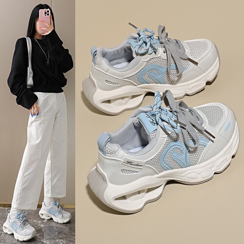 意尔康心选ins韩版新款老爹鞋女2026秋季学生跑步运动休闲鞋厚底