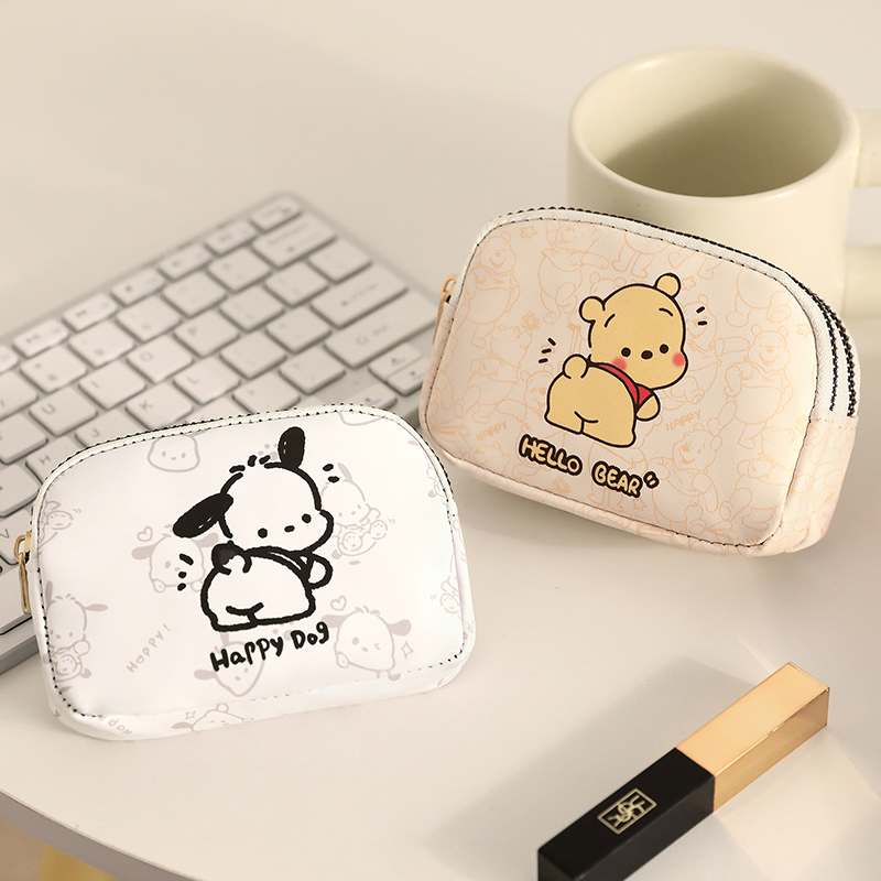 2025新款卡通帕恰狗迷你零钱包女士硬币包口红耳机可爱儿童钱包