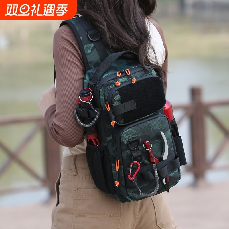 路亚包斜挎多功能双肩工具登山防水专用骑行户外小学生春游小背包