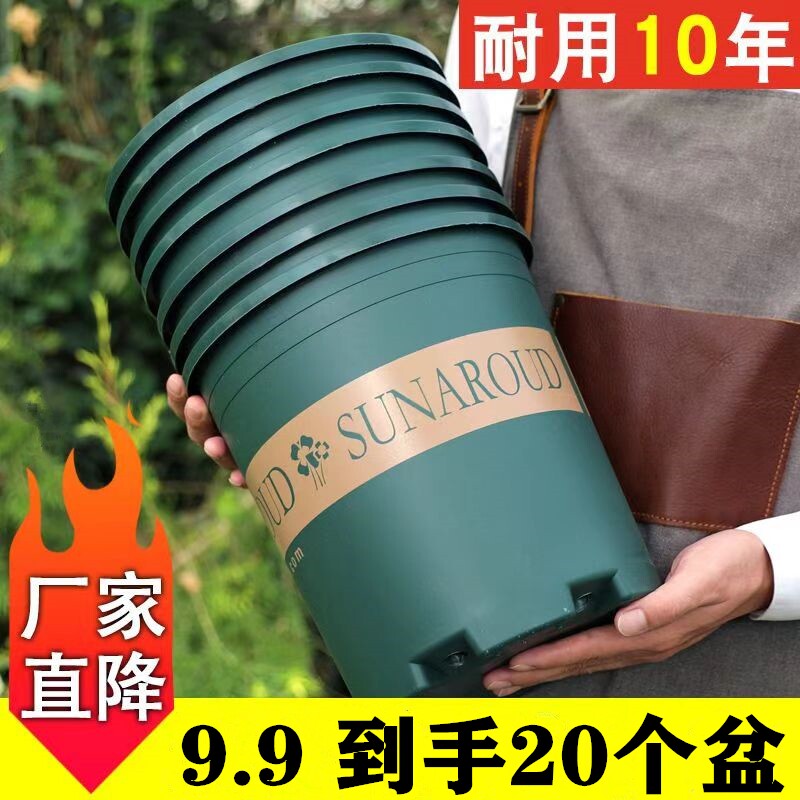 花盆塑料树脂多肉绿萝月季加仑盆栽加厚透气阳台耐用种植托盘 - 实物图
