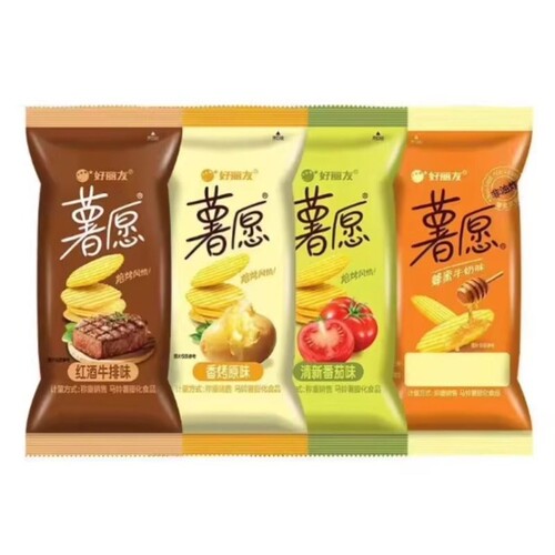 好丽友小包装薯愿薯片零食原味番茄味休闲小吃散装非油炸蜂蜜袋装