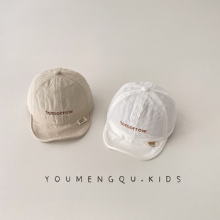 婴儿帽子遮阳防晒帽宝宝鸭舌帽男童棒球帽男宝女宝夏季薄款小月龄