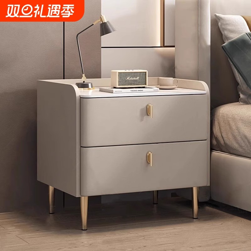 实木床头柜简约现代床边柜2025新款高级感轻奢家用卧室收纳储物柜
