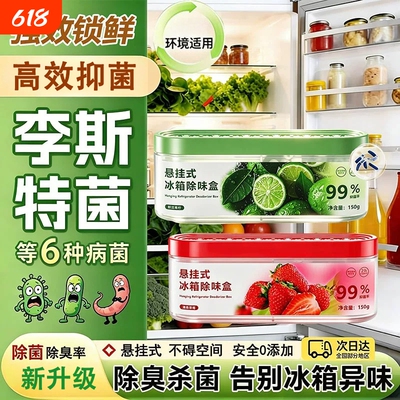 冰箱除味盒家用厨房便捷悬挂式抑菌除臭活性炭食物防串味祛味神器