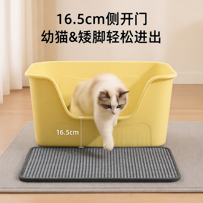 麦宝隆特大号开放式猫砂盆