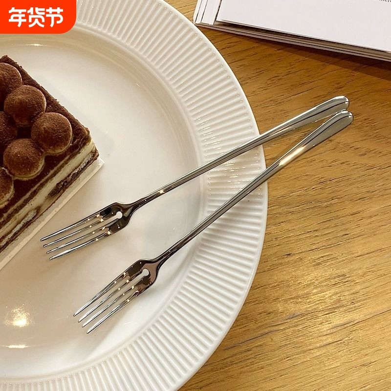 ins风不锈钢水果圆孔叉网红聚餐吃蛋糕的叉子蛋糕叉月饼叉甜品叉,餐饮具,水果叉/水果签,淘宝优惠券,粉丝福利购,淘宝优惠卷