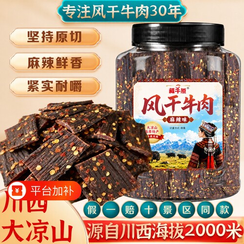 风干牛肉干手撕内蒙古草原特产麻辣解馋零食味蛋白质原切五香香辣