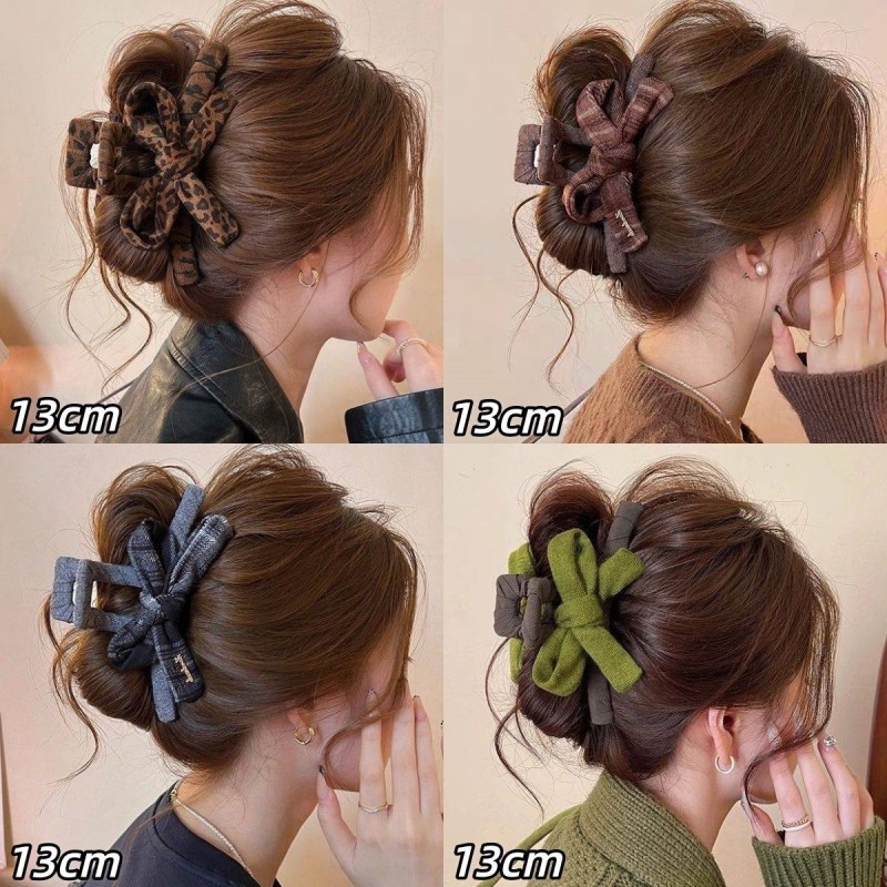 时尚蝴蝶结抓夹女高级感大号鲨鱼夹2026新款盘发夹后脑勺发夹头饰