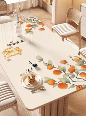 桌布防水防油免洗防烫pvc餐桌垫子轻奢高级感茶几桌垫保护垫台面