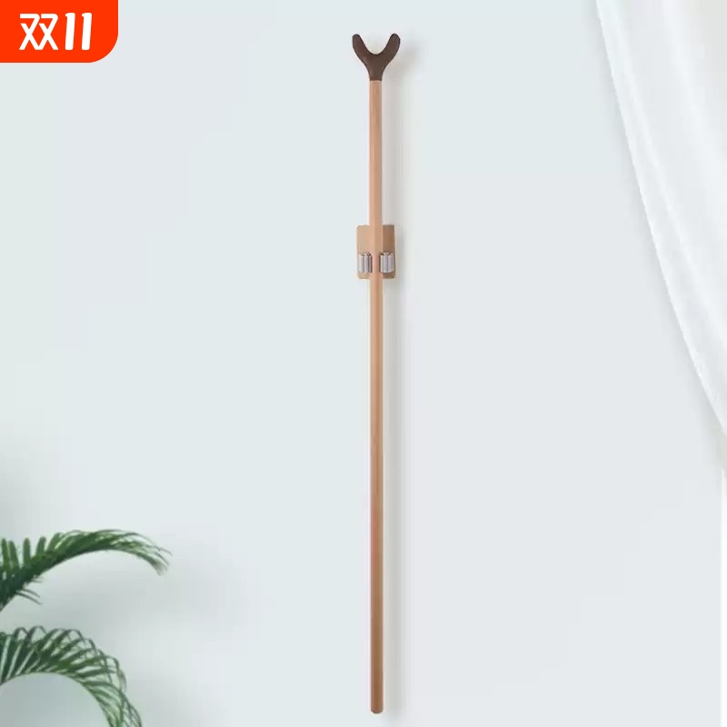 胡桃木撑衣杆实木晾衣杆衣叉服装店撑杆晒衣杆挂衣杆凉衣服杆木头