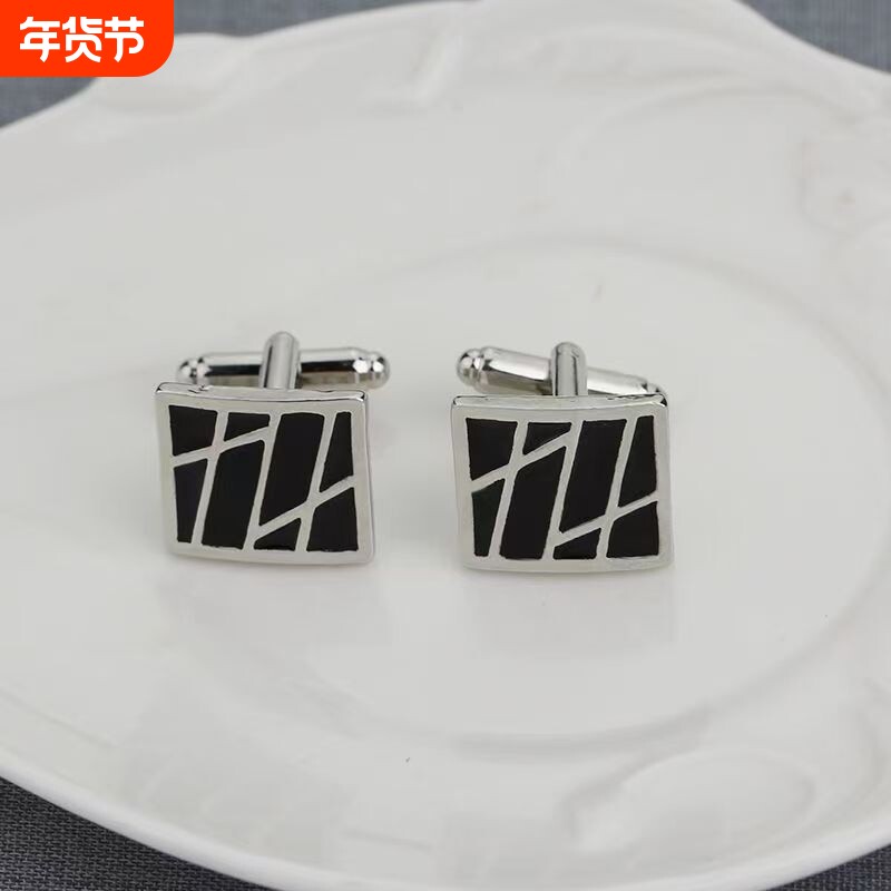 简约亮银袖扣优雅法式袖扣袖钉男士正品袖口钉法式衬衫扣时尚金色