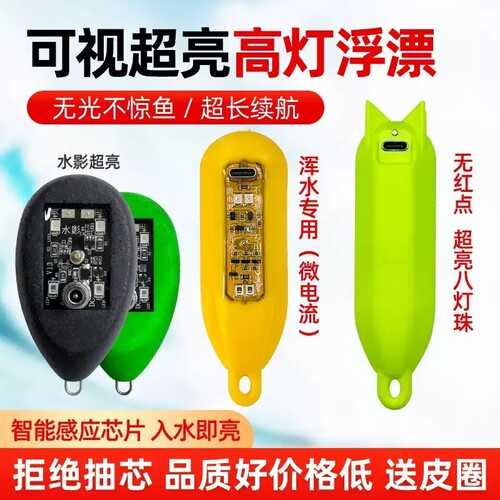 可视高灯浮漂锚鱼夜视无光超亮浑水专用新款不惊鱼全亮浮球高灯