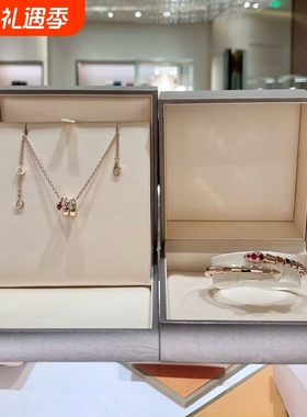 全新高定品质新春系列红钻红玛瑙项链弹簧小裙子扇形项链手链耳钉