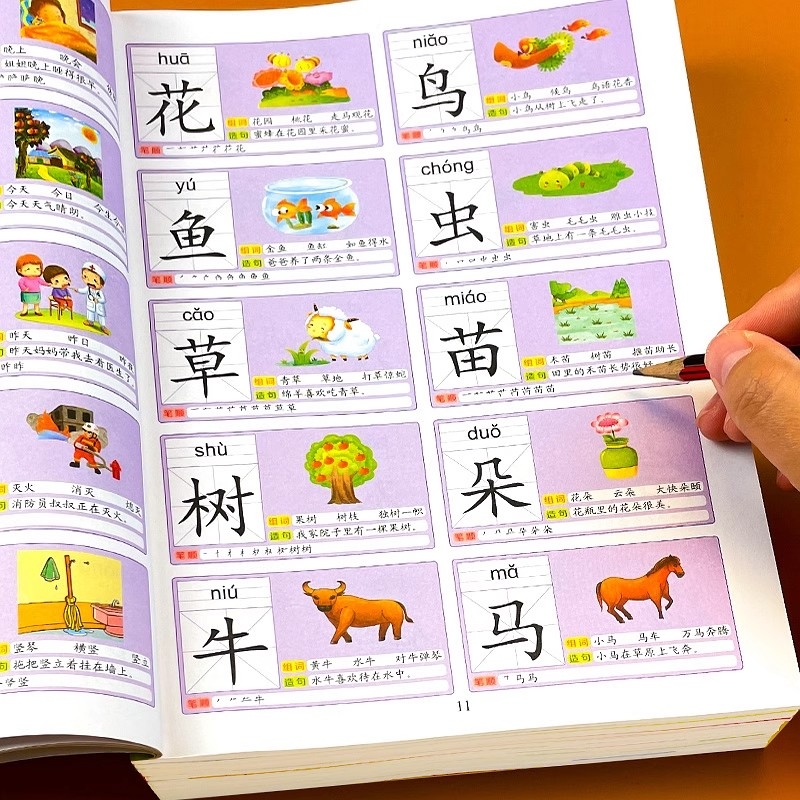 全4册识字书识字大王幼儿认字3000字幼儿园儿童大班学前班宝宝早