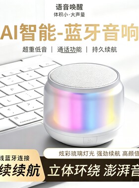 蓝牙音箱小型高音质超重低音超长户外续航低音炮无线音响RGB