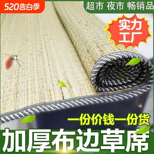 2025夏季新款学生宿舍单人夏凉席子家用大床老人夏凉席蔺草席枕套