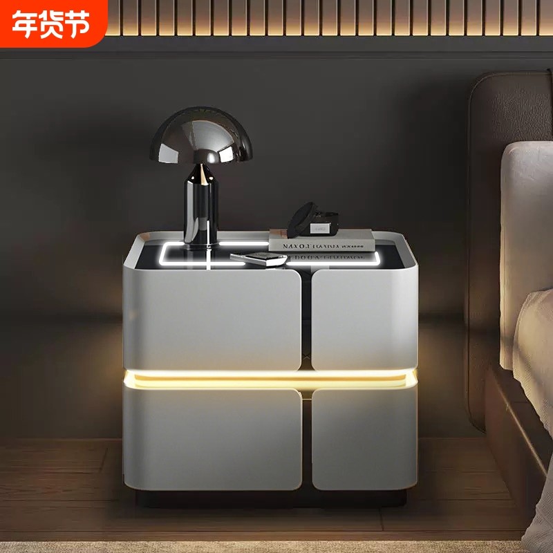 智能床头柜无线充电感应灯蓝牙音响USB卧室床边柜个性创意收纳柜,住宅家具,床头柜,淘宝优惠券,粉丝福利购,淘宝优惠卷