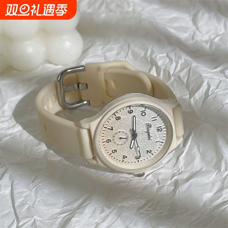 高颜值考试专用手表女款初高中学生女孩防水电子表静音指针式便宜