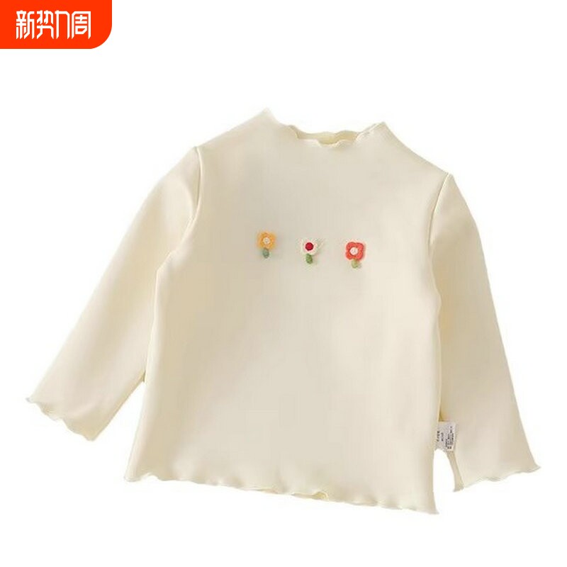 女童衬衫 2026冬女宝宝加绒打底上衣A类棉质加厚保暖可外穿