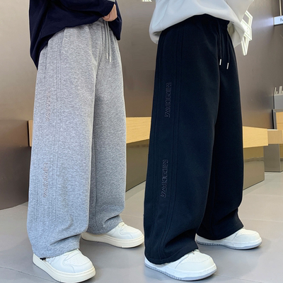 男童裤子春秋款儿童休闲运动裤2025新款中大童加厚卫裤秋冬加绒潮