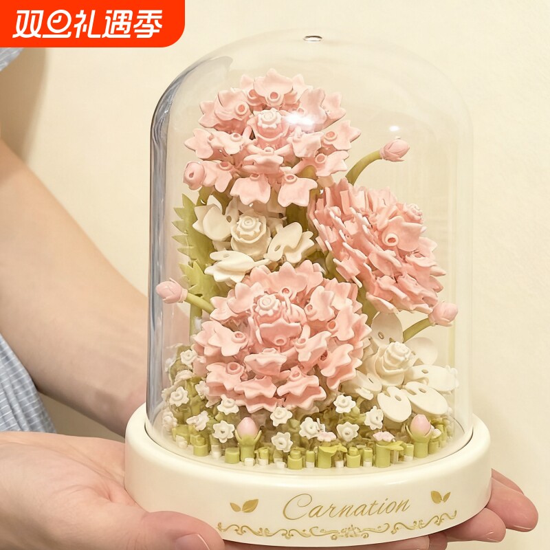 兼容乐高永生玫瑰花束2025新款积木盆栽拼装玩具女孩系列生日礼物