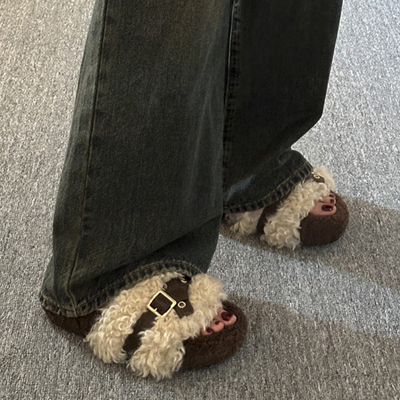 厚底毛毛拖鞋女外穿|千人加购