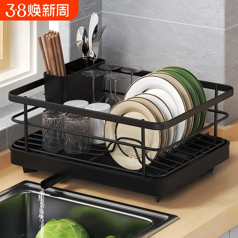 厨房置物架沥水架碗碟收纳架滤水碗篮晾碗架碗筷盘子收纳碗盘水槽 - 官方国货甄选出品