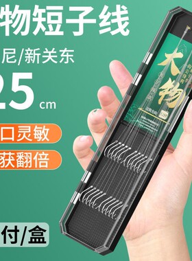 新关东鱼钩正品短子线双钩大物钩伊势尼无刺原丝鱼巨物钓鱼无倒刺
