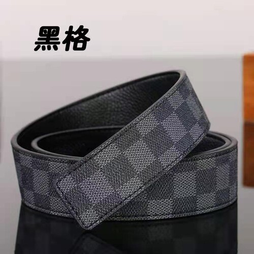 L字母扣头替换头层牛皮无扣腰带