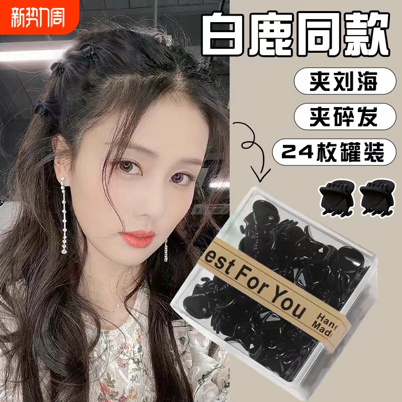 公主头抓夹2026新款高级感黑色小号发夹女侧边夹碎发刘海发卡头饰